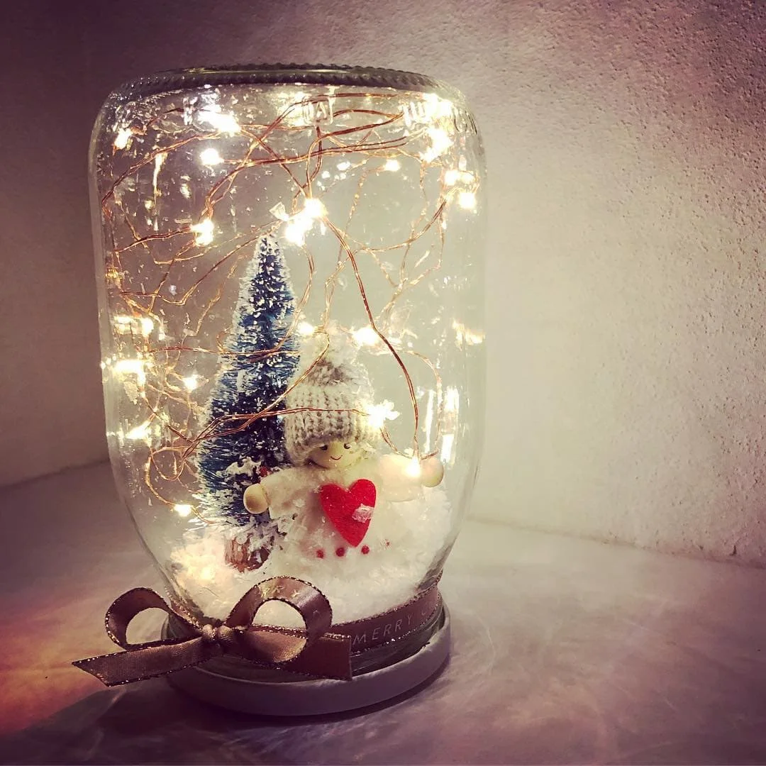 The Lit Christmas Jar Snowglobes