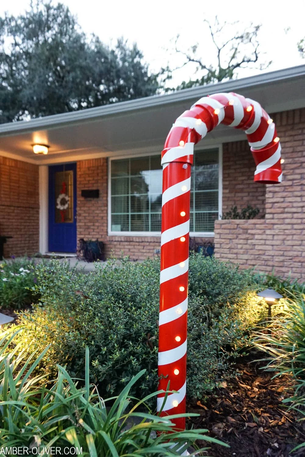 DIY Lighted PVC Candy Canes