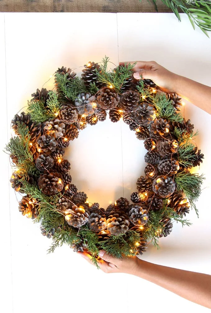 DIY Pinecone Wreath