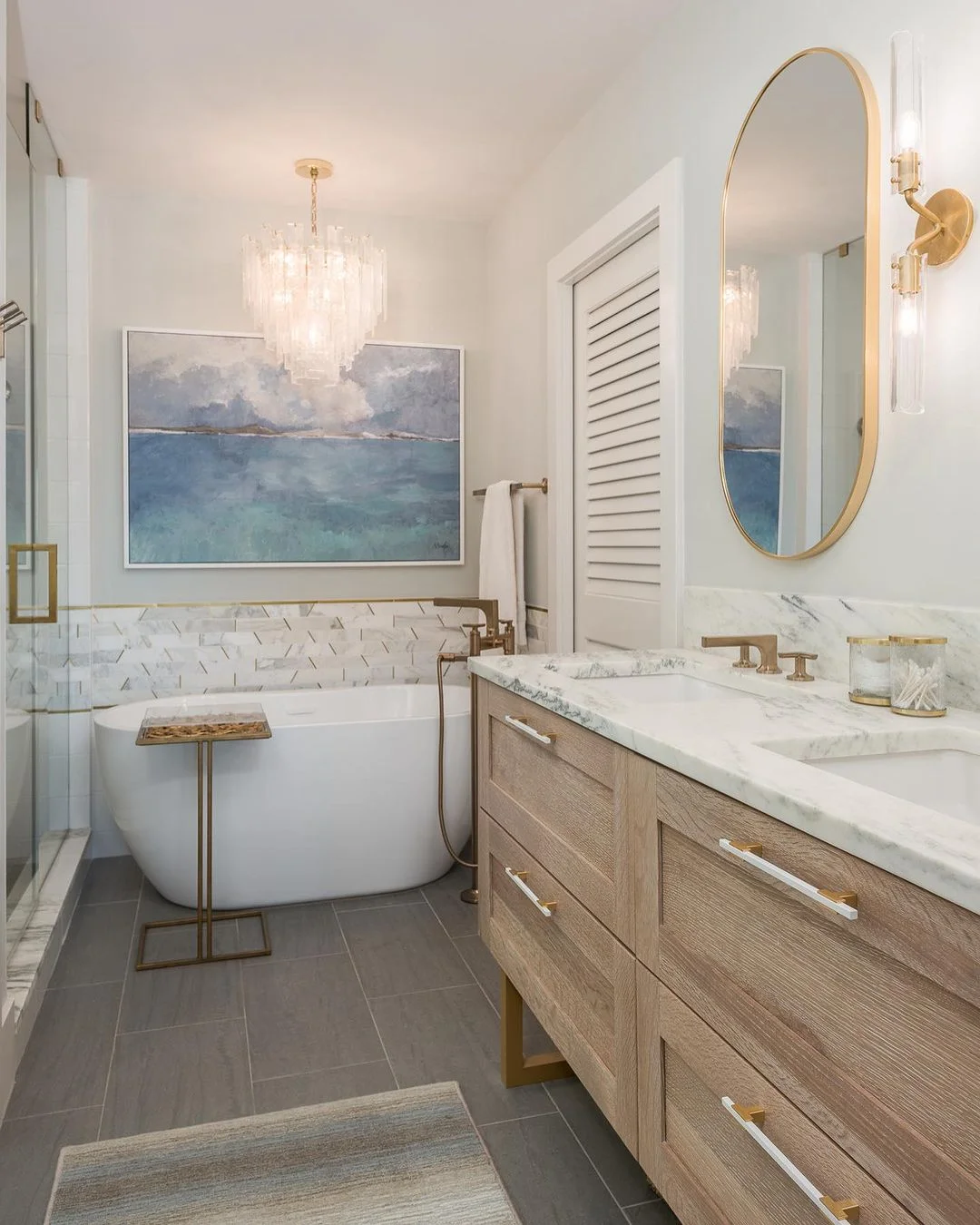 Modern Coastal Master Bath