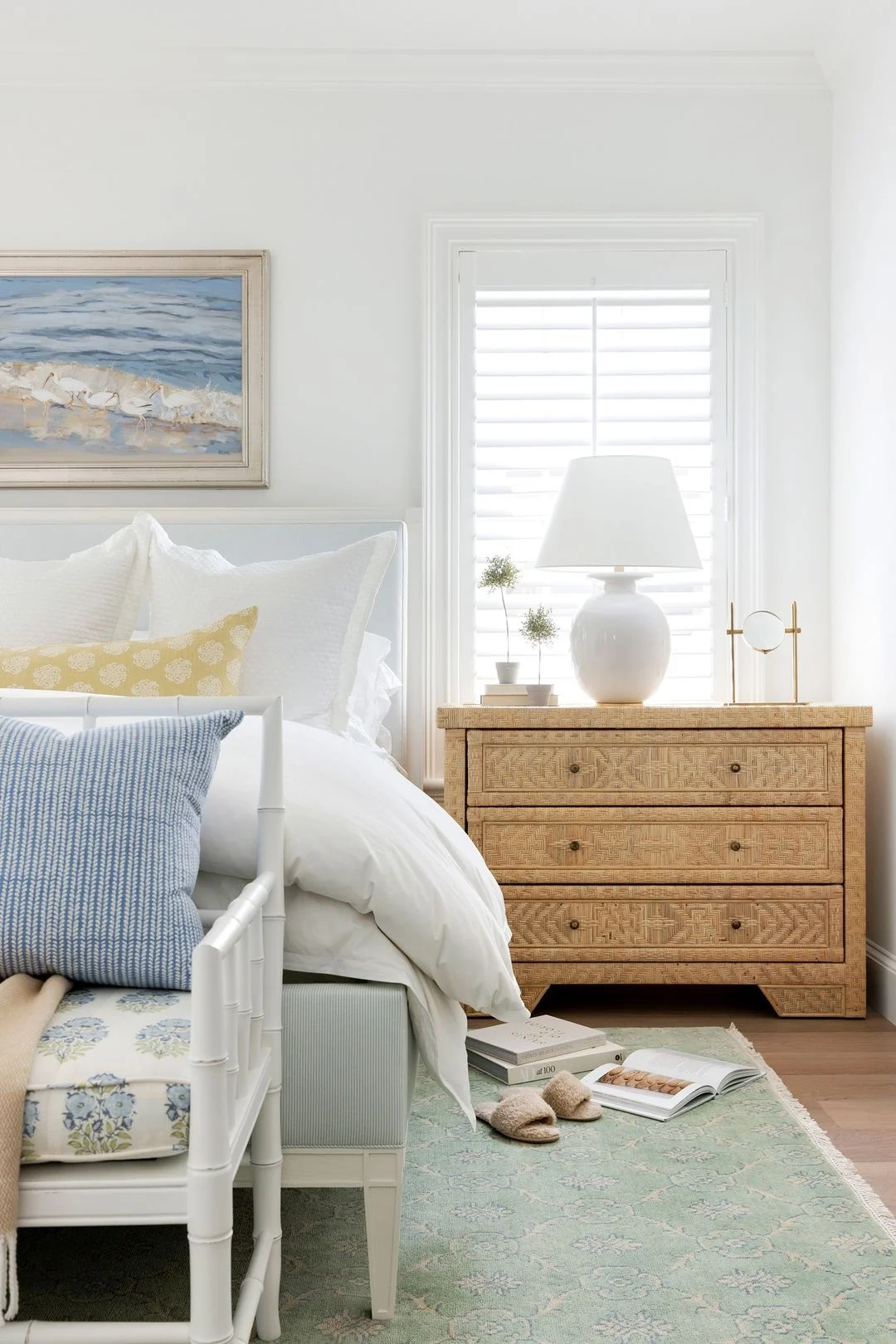 Blend Patterns and Textures for a Cozy Beach Vibe