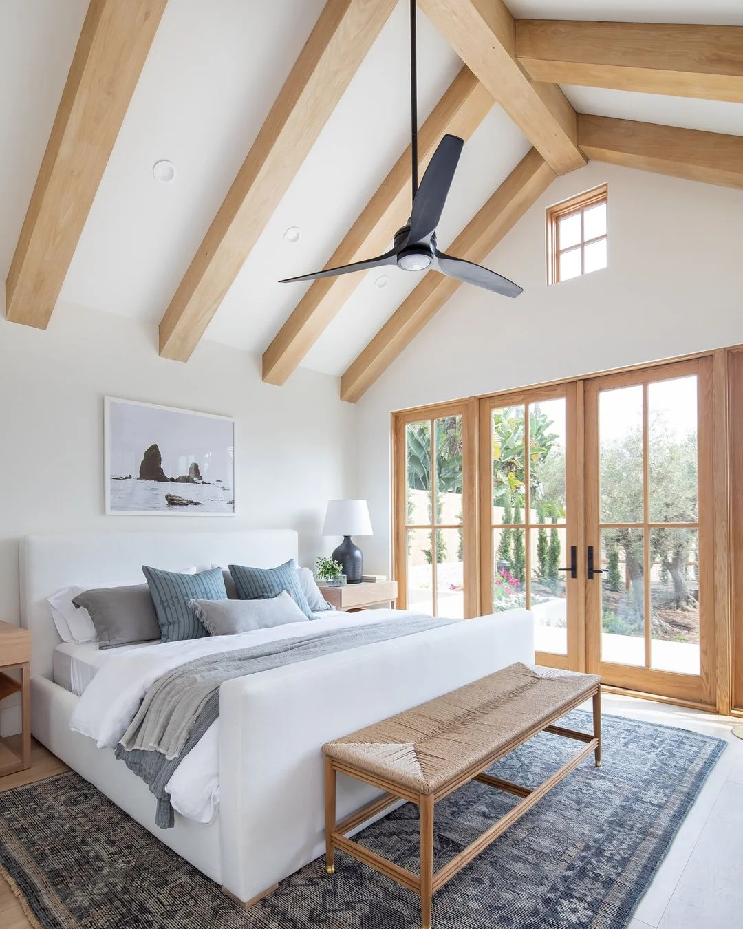 Rustic Coastal Charm with Exposed Beams and Light