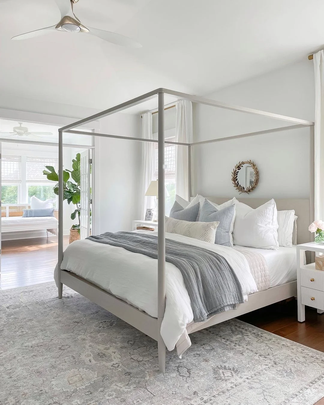 Float into Relaxation with an Elegant Four-Poster Bed