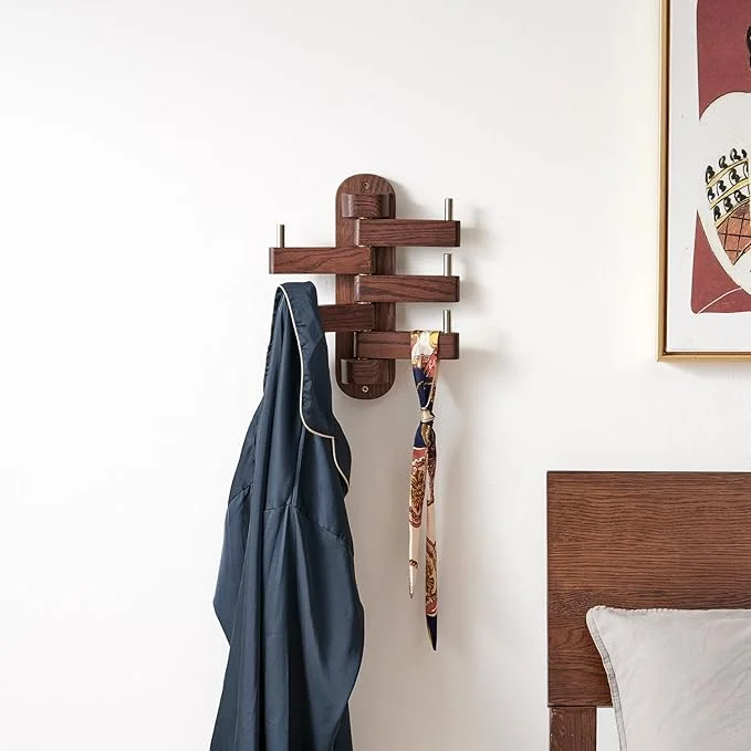 Foldable Wooden Wall Coat Rack