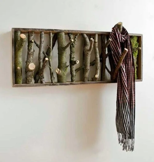 Rustic Twig Coat Rack