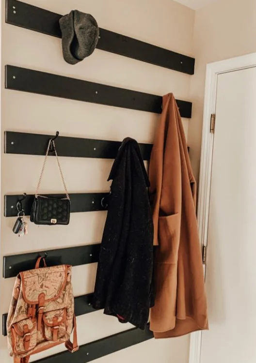 DIY Slat Wall Coat Rack