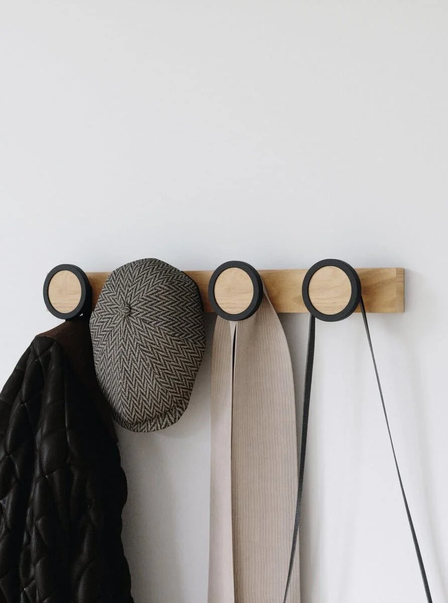 Modern Wooden Coat Hook Rack