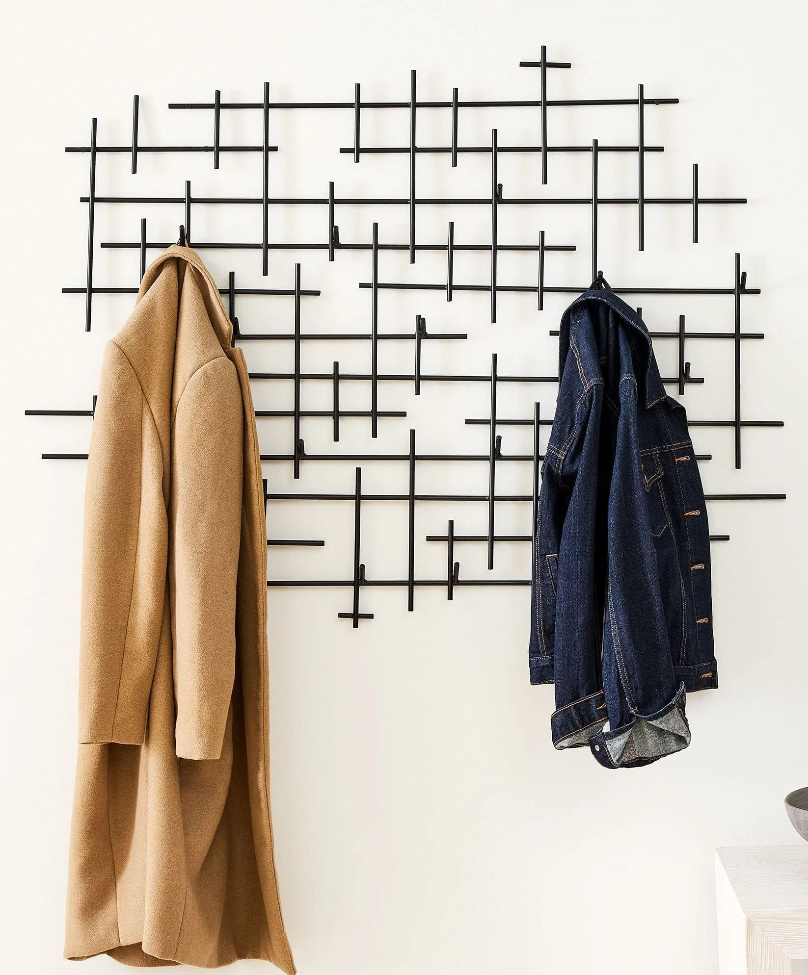 Geometric Grid Coat Rack