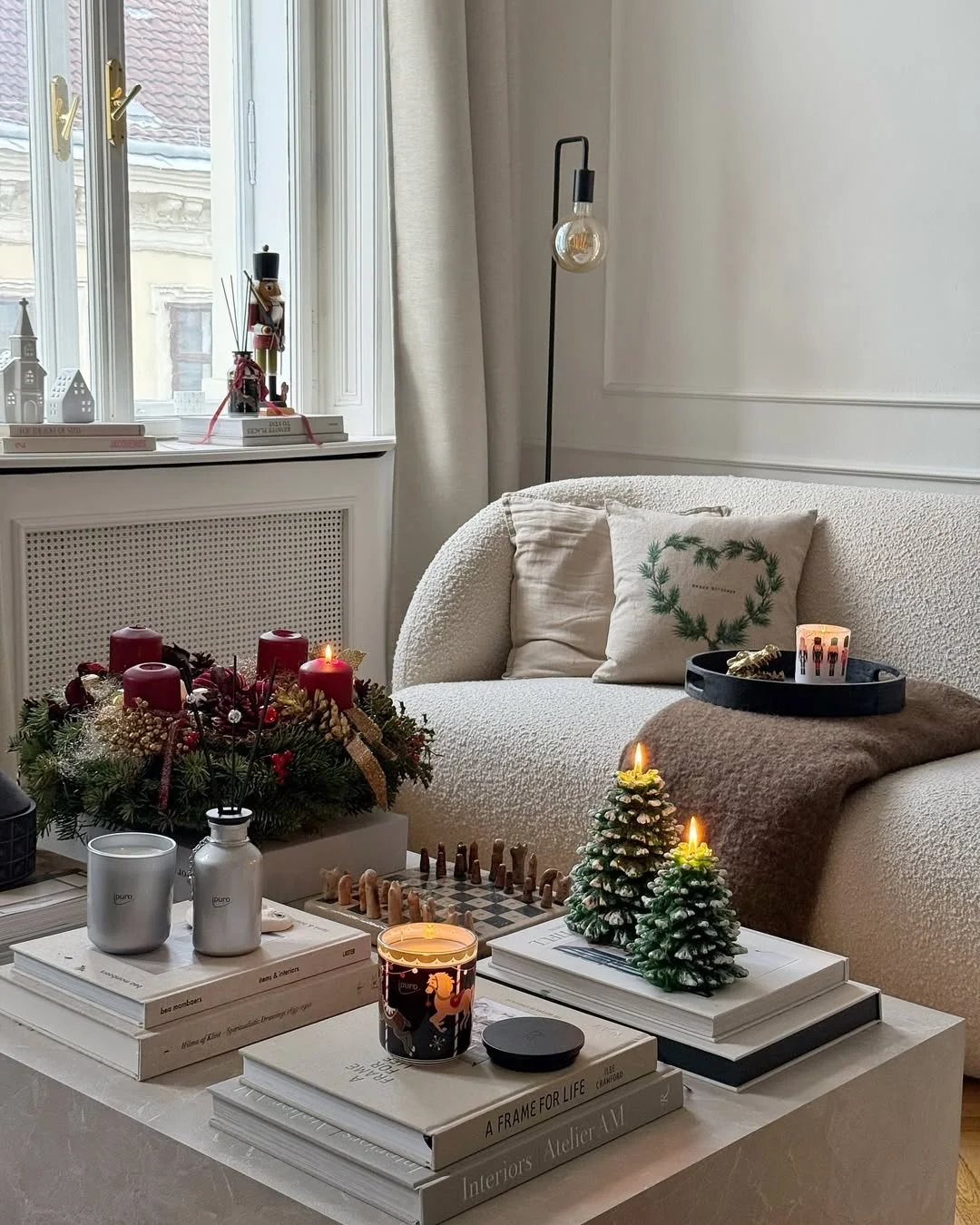 Setting a Festive Scene on a Coffee Table