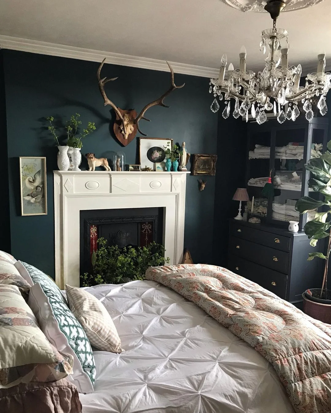 Moody Maximalist Manor Bedroom