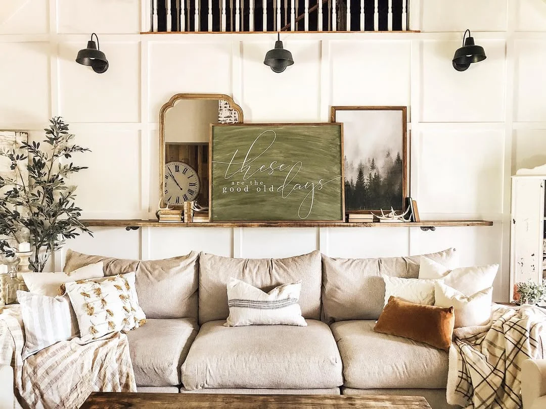 Modern Farmhouse Living Room with Board and Batten Walls