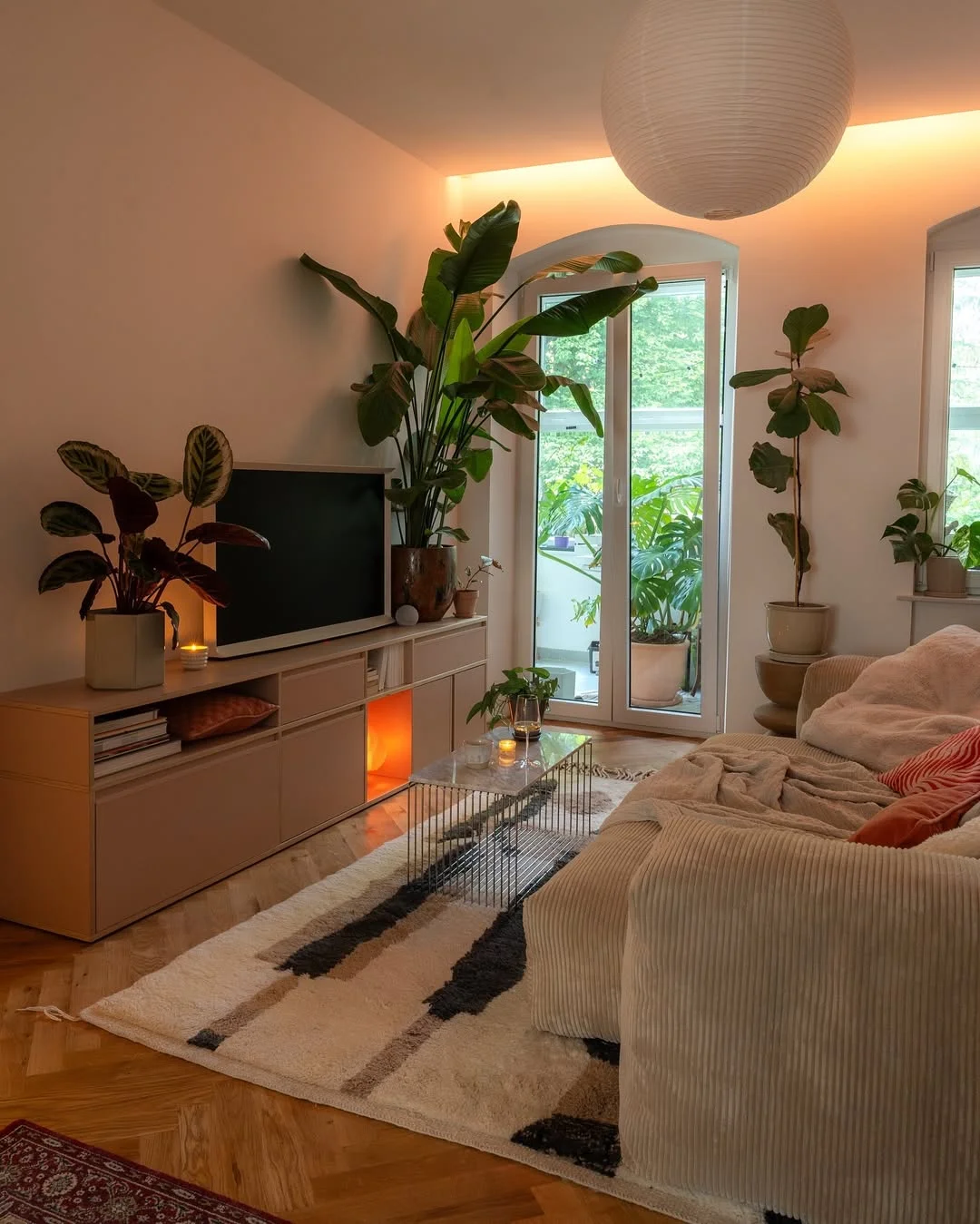 Cozy Plant-Filled Living Room