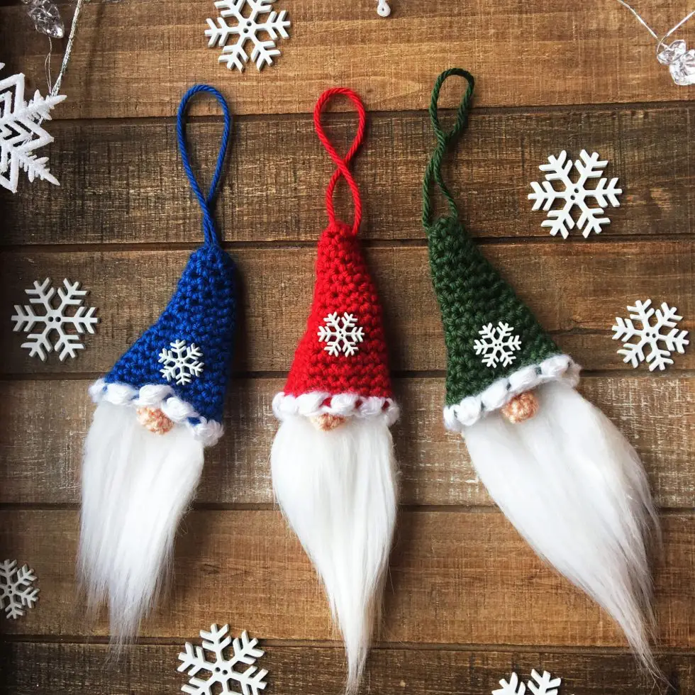 Santa Christmas Gnome Ornament