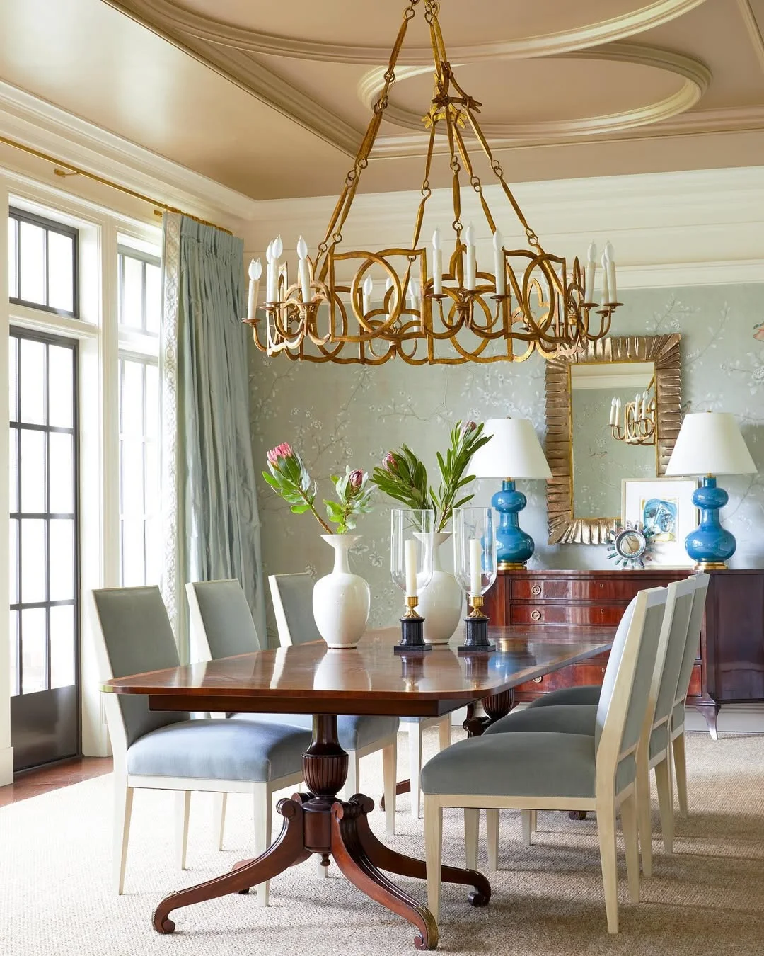 Elegant Traditional Dining Room with Gold Accents