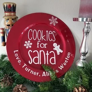 DIY Santa Cookie Plate