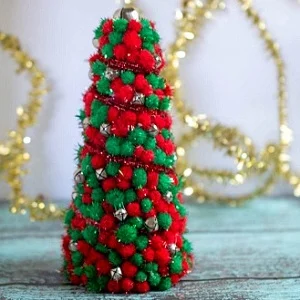 DIY Dollar Store Christmas Tree Centerpiece