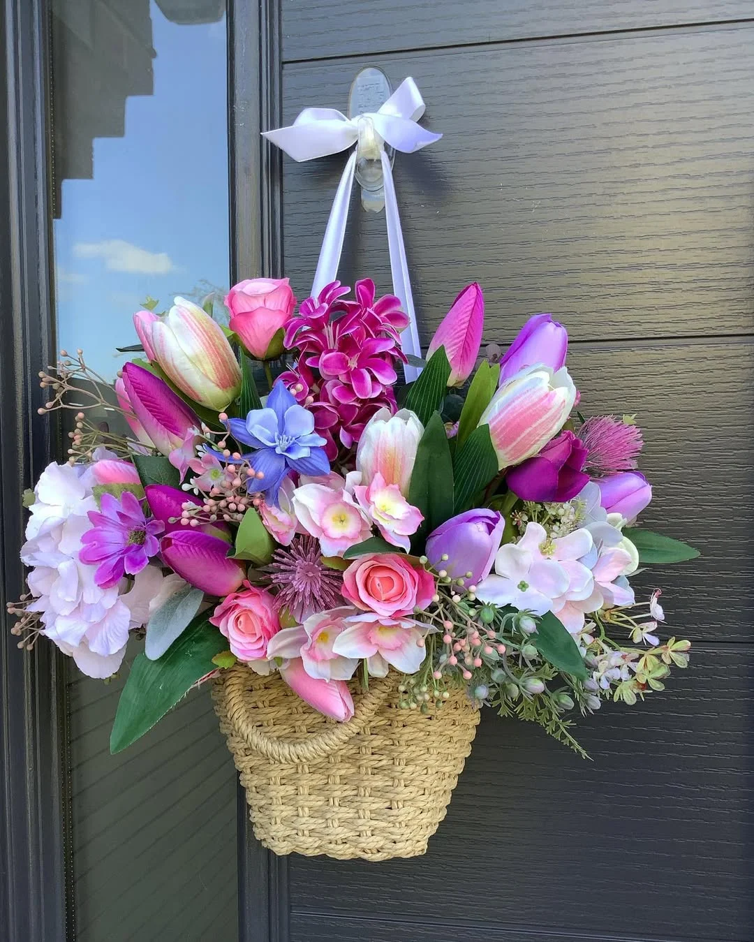 Pastel Spring Door Basket