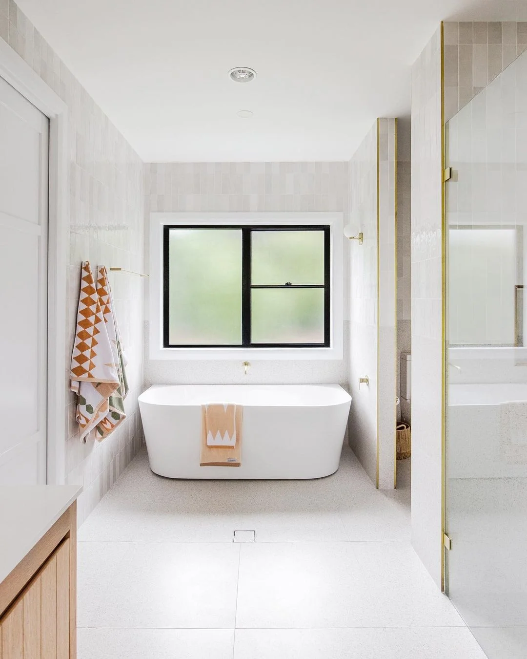 Earthy Bathroom with Minimalist Flow