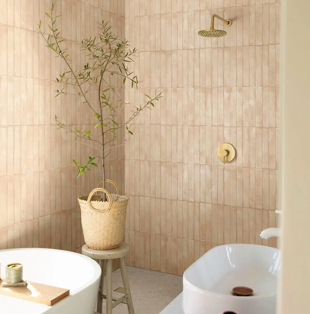 Earthy Minimalist Bathroom with Natural Touches