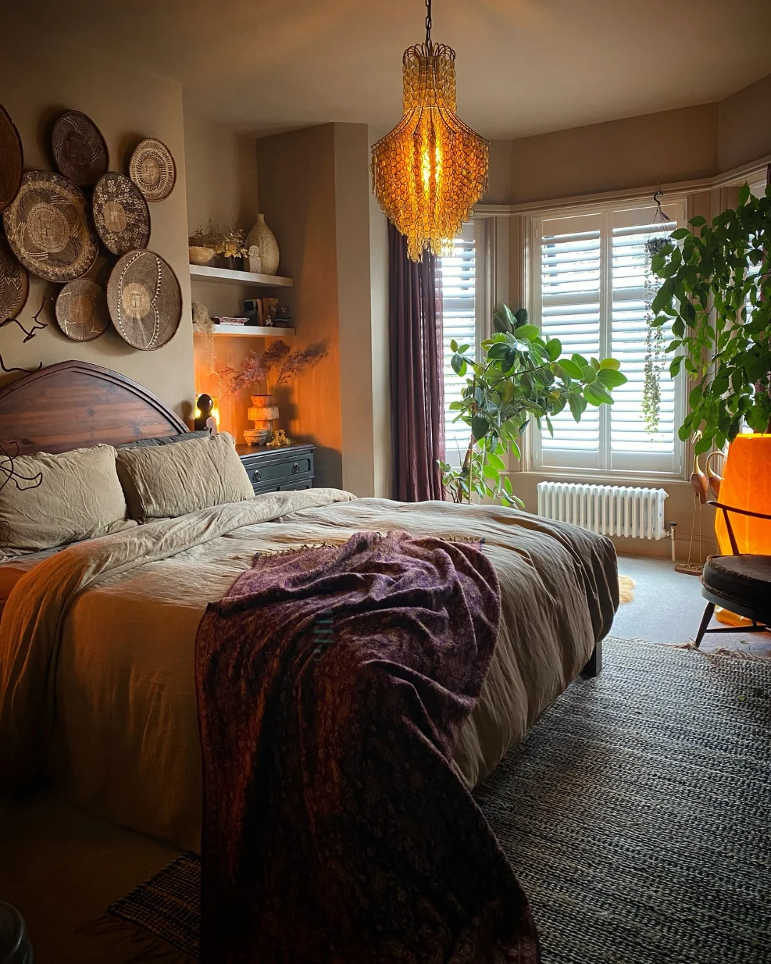 Earthy Bohemian Bedroom