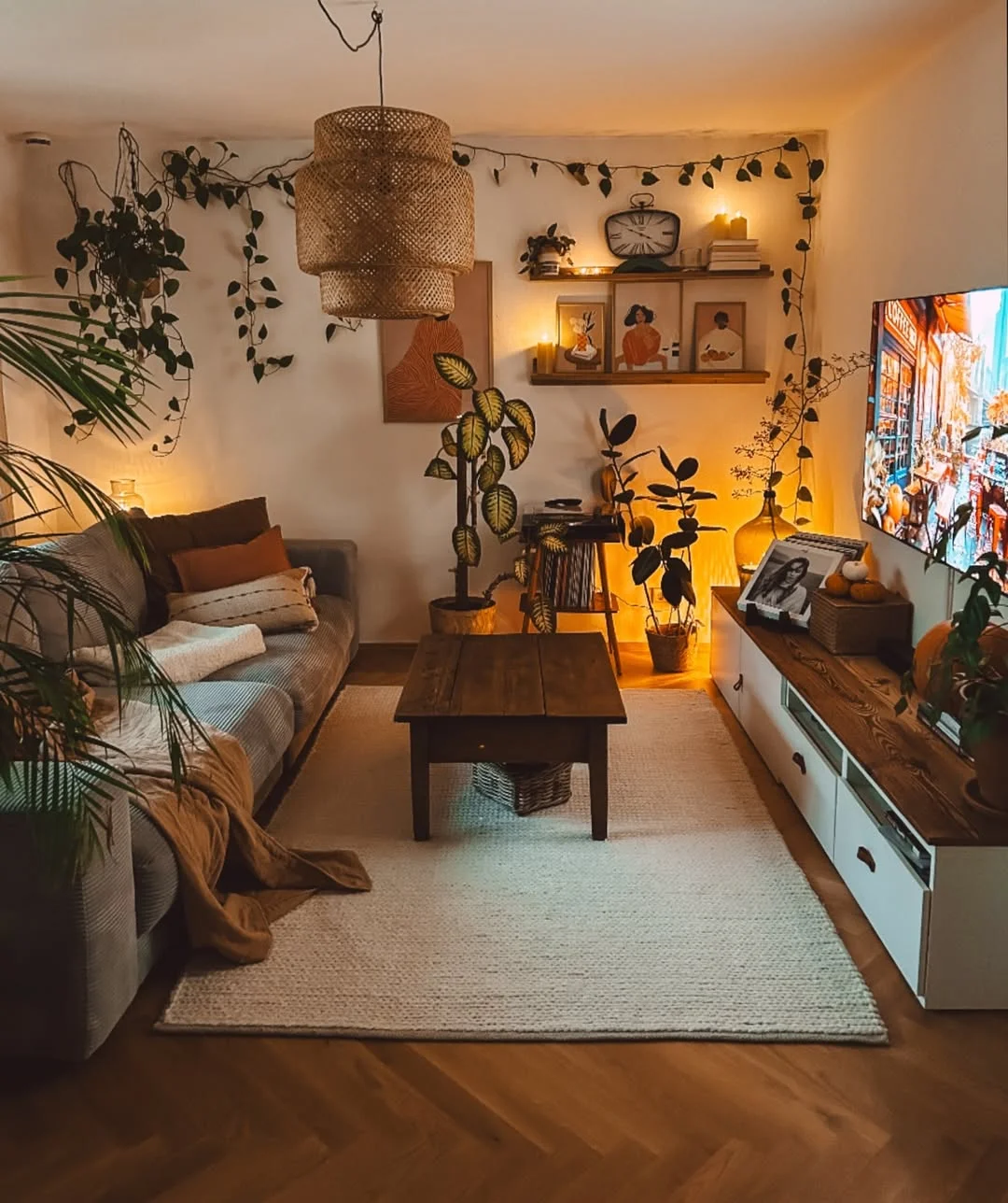 Earthy Bohemian Living Room