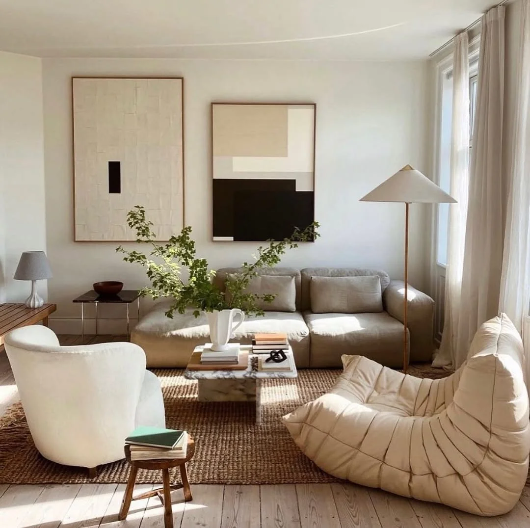 Minimalist Neutral Living Room