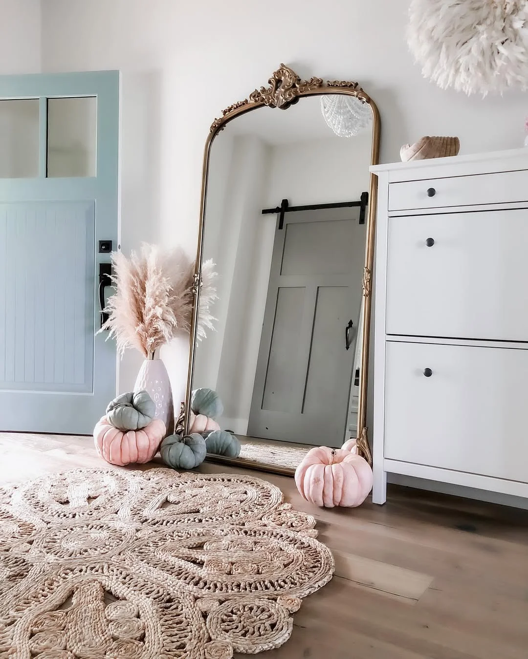 Fall Entryway with Jute Rug