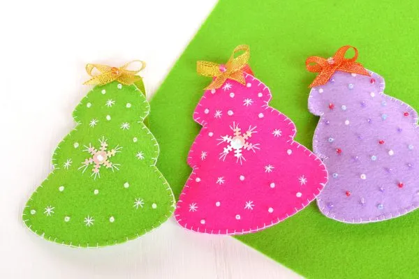 Felt Christmas Tree Ornaments