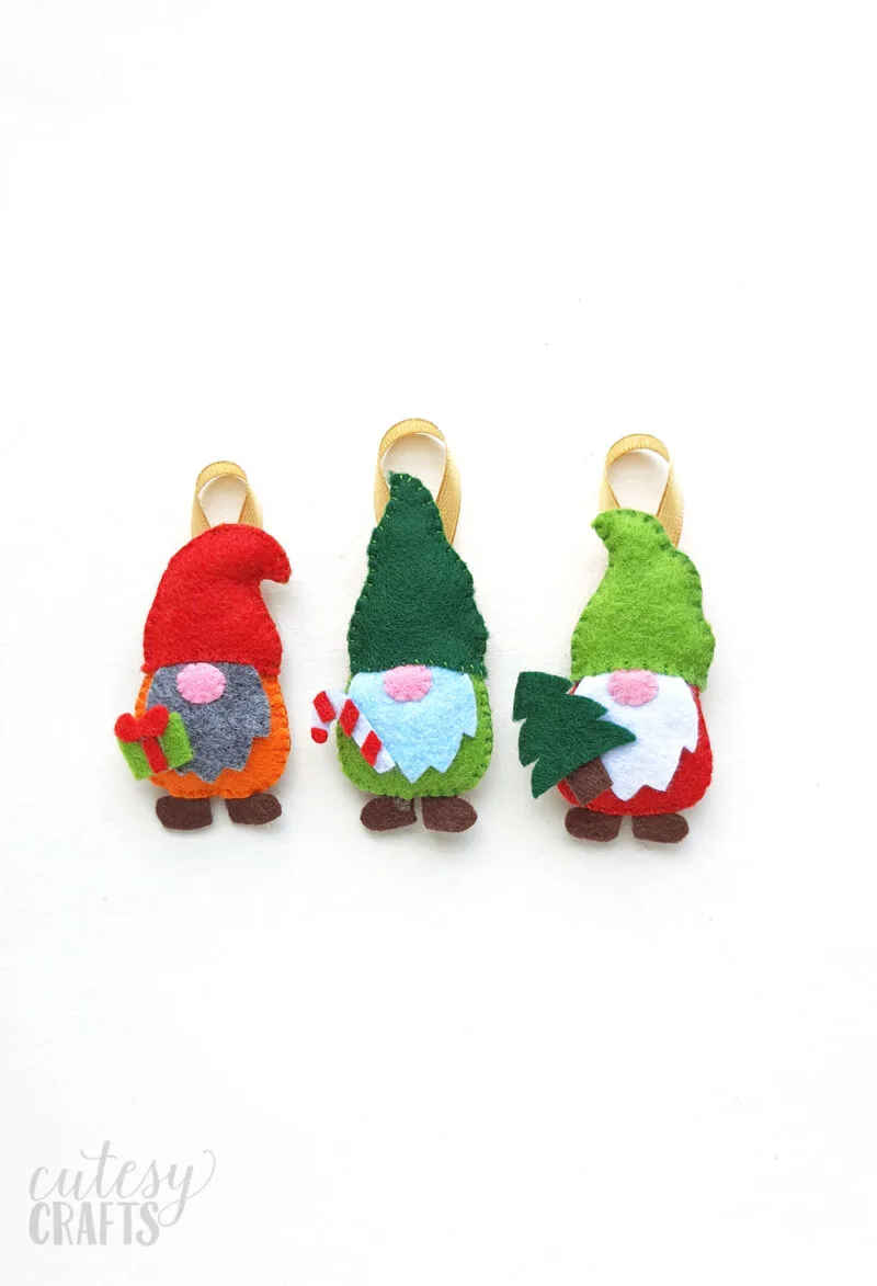 Felt Gnome Ornaments