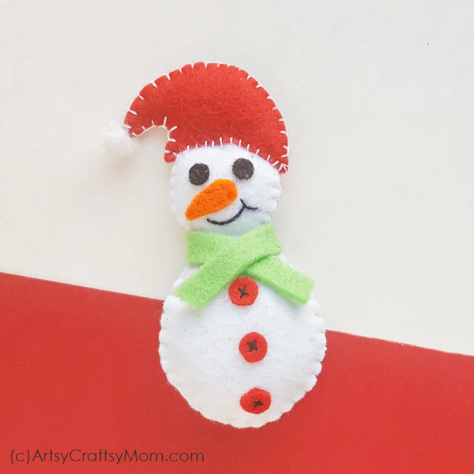 Felt Snowman Christmas Ornament