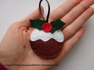 Felt Christmas Puddings Ornaments