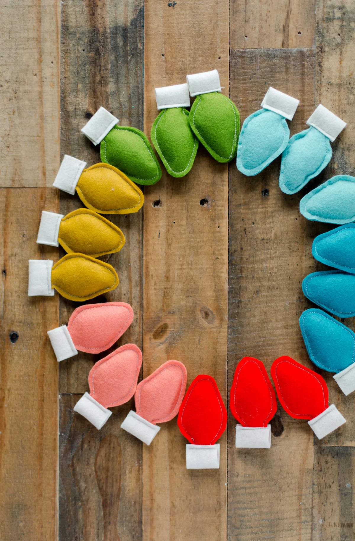 Felt Christmas Bulb Garland