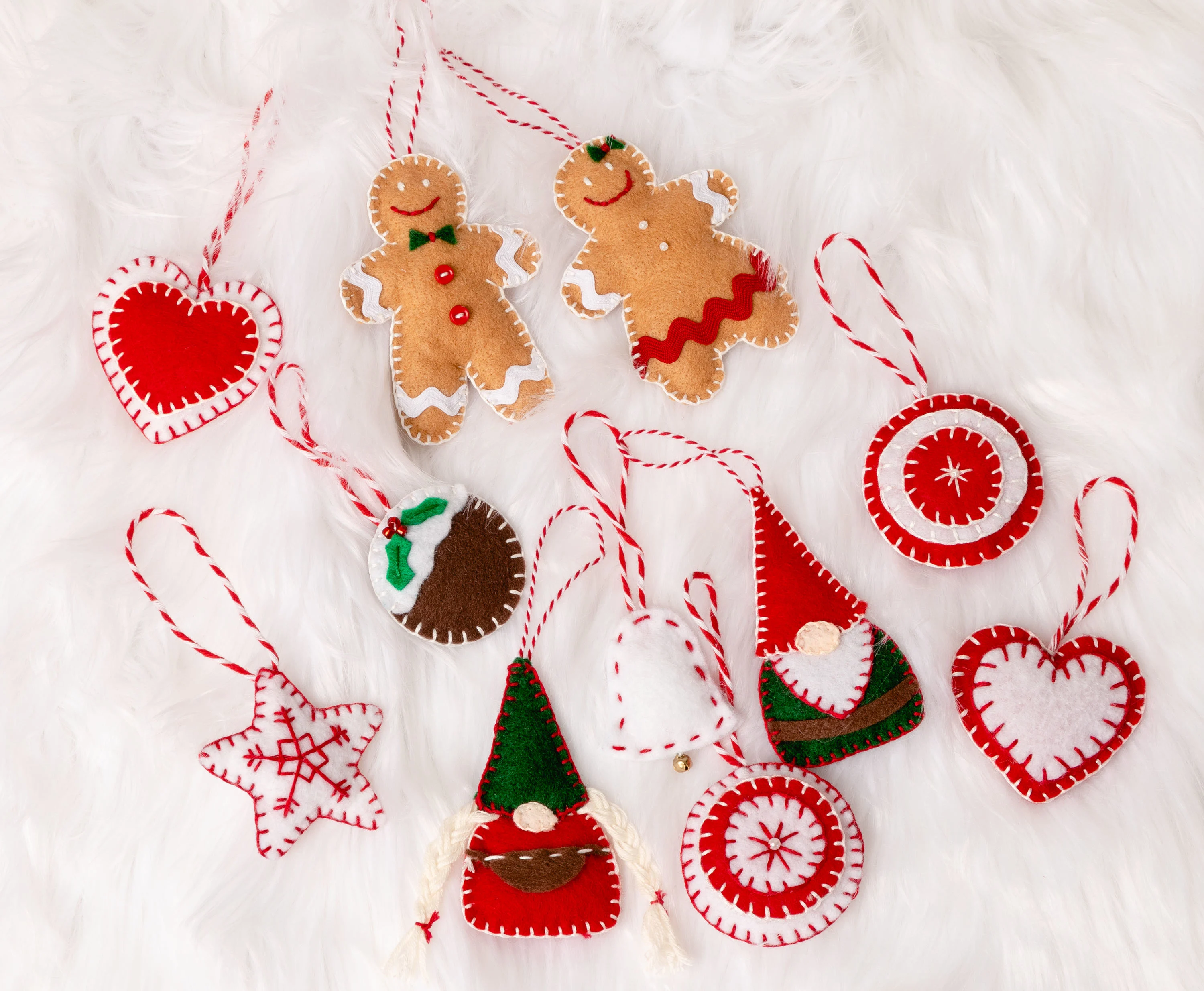 Felt Gnome Christmas Ornaments