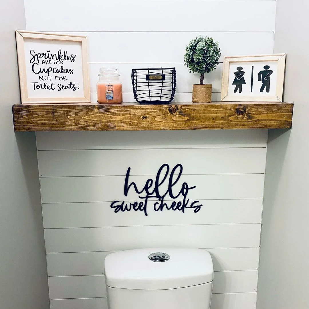 Rustic Farmhouse Bathroom Shelf