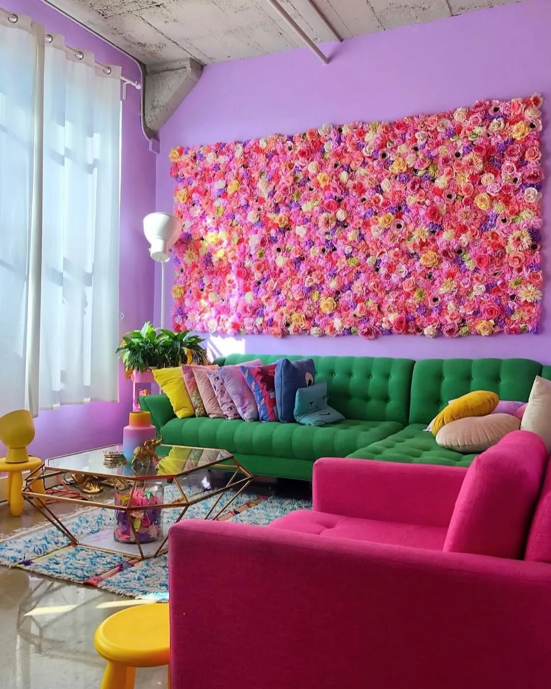 Vibrant Green Couch Lounge