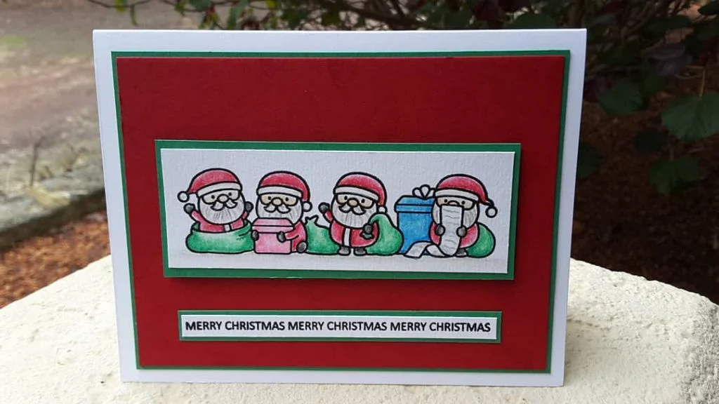 Stamped Handmade Christmas Card