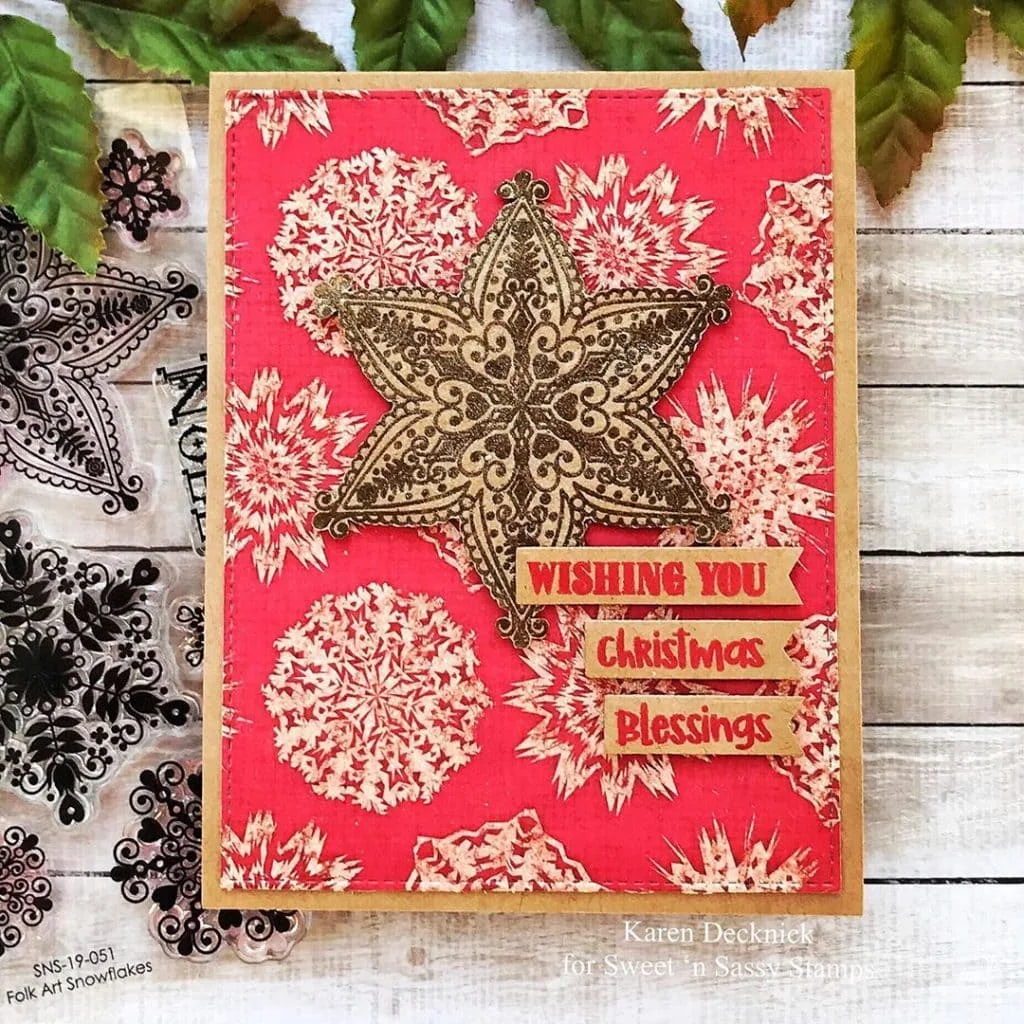 Patterned Paper Christmas Card