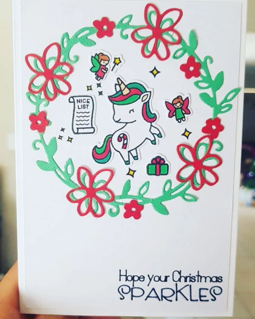 Unicorn Christmas Card