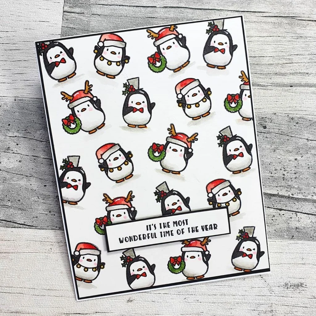 Santa Penguins Card