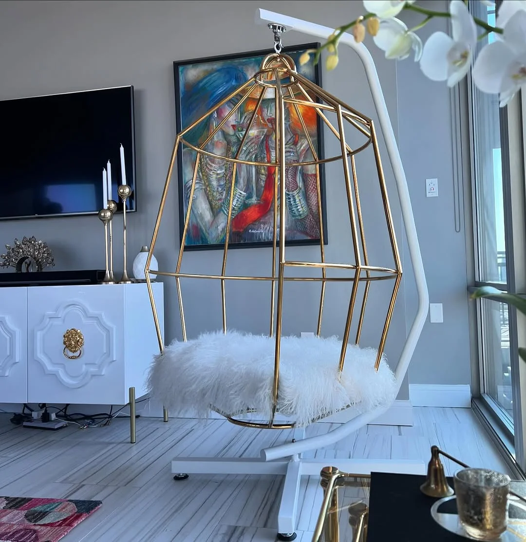 Glamorous Gold Hanging Chair