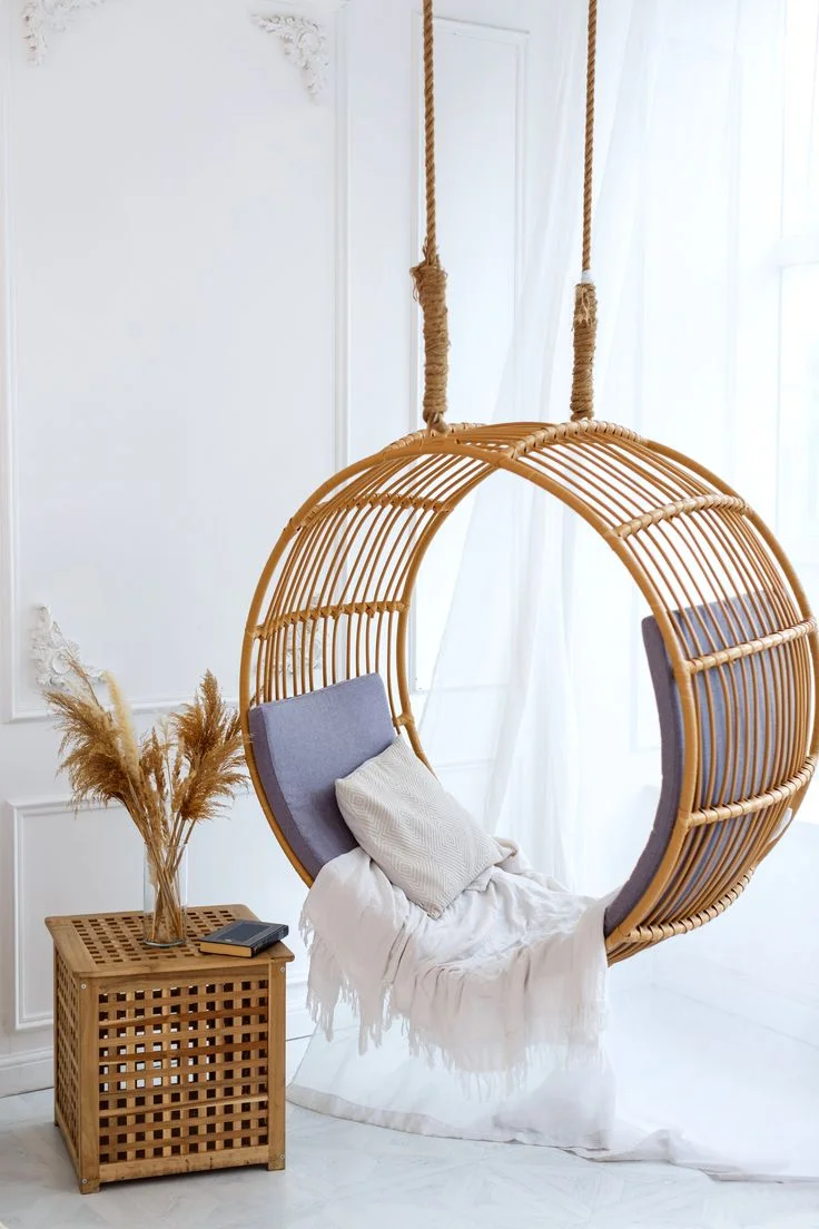 Chic Hanging Rattan Chair