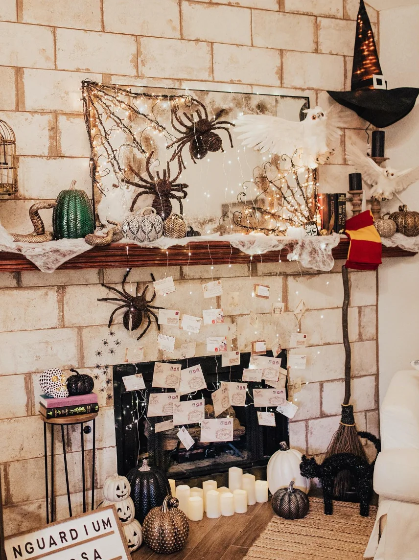 Rustic Harry Potter Halloween Near the Fireplace