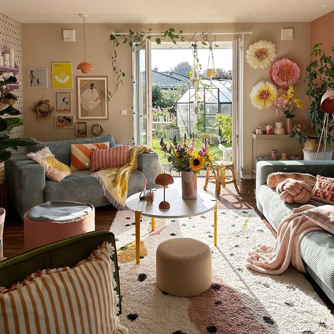 Retro Boho Living Room