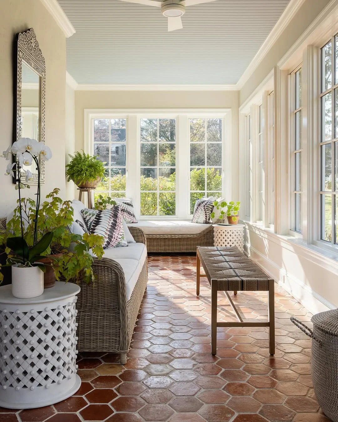 Tranquil Sunroom with a Touch of Whimsy