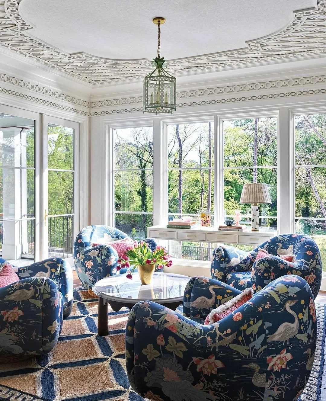 Chic Sunroom with a Nature-Inspired Palette