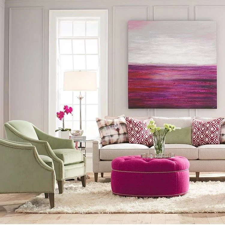 Pretty in Pink Living Room