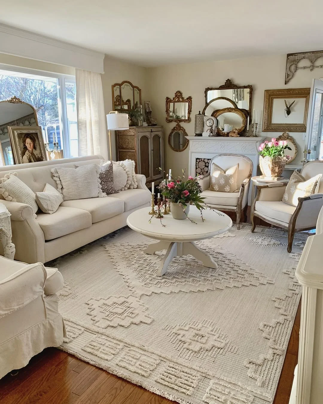 Shabby Chic Textured Rug