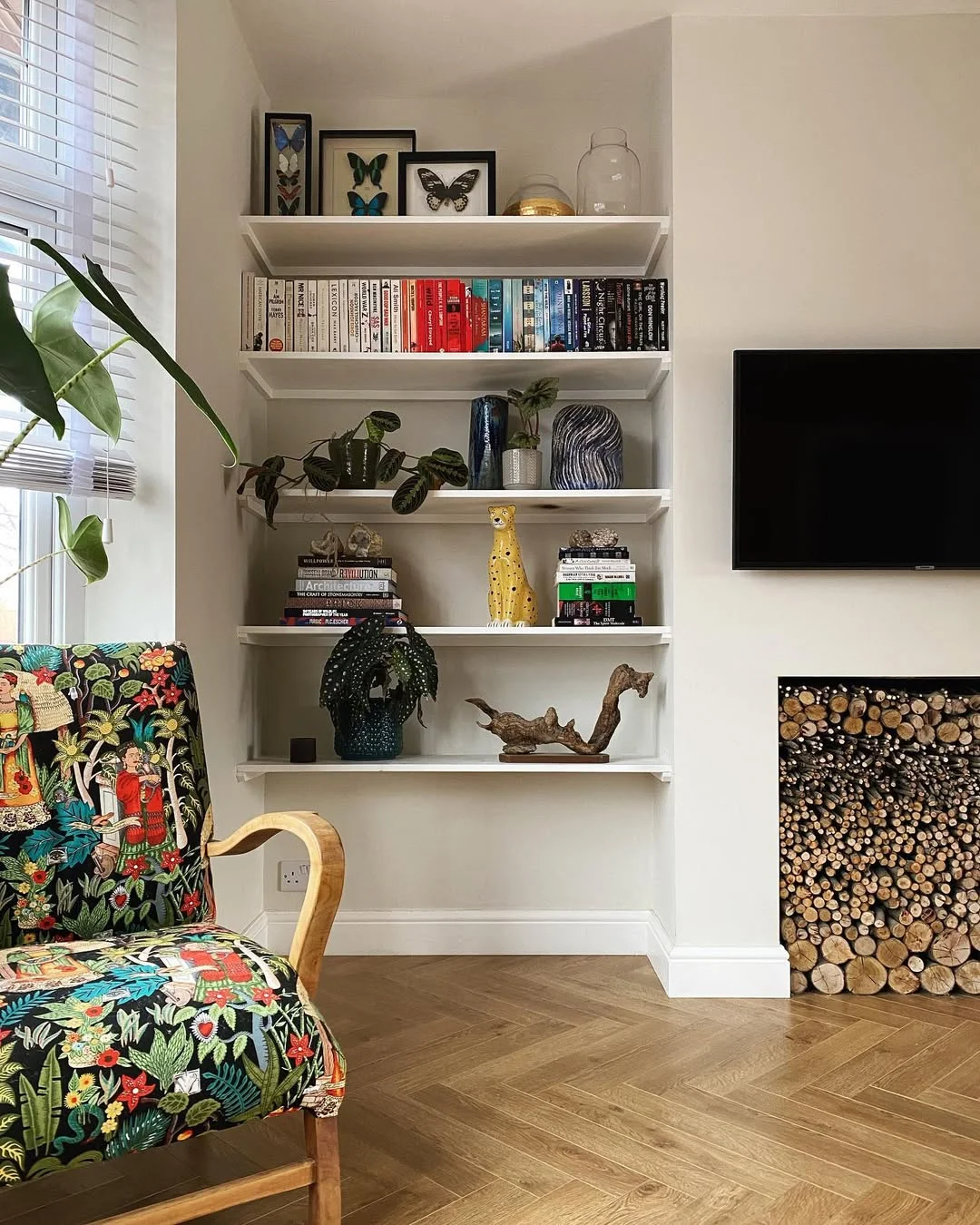 Corner Shelf Styling Ideas for Living Room