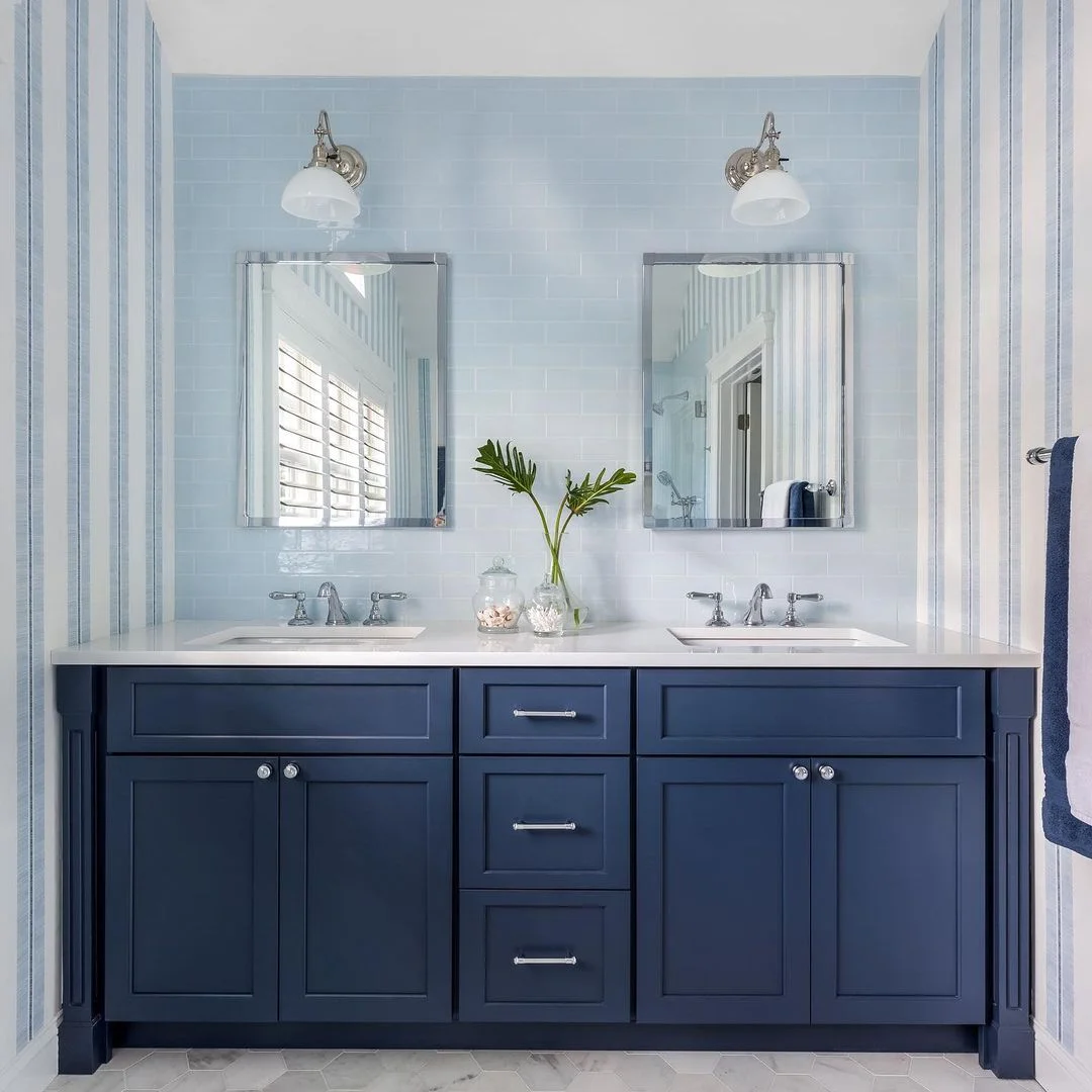 Double Vanity in Navy Blue