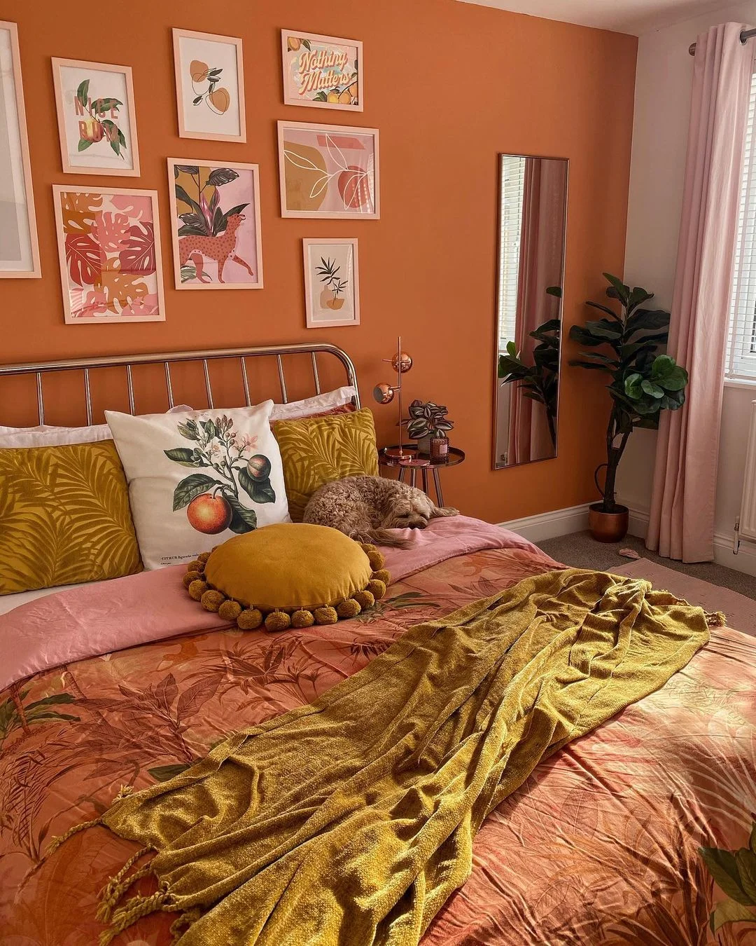 Bold and Bright Tropical Bedroom